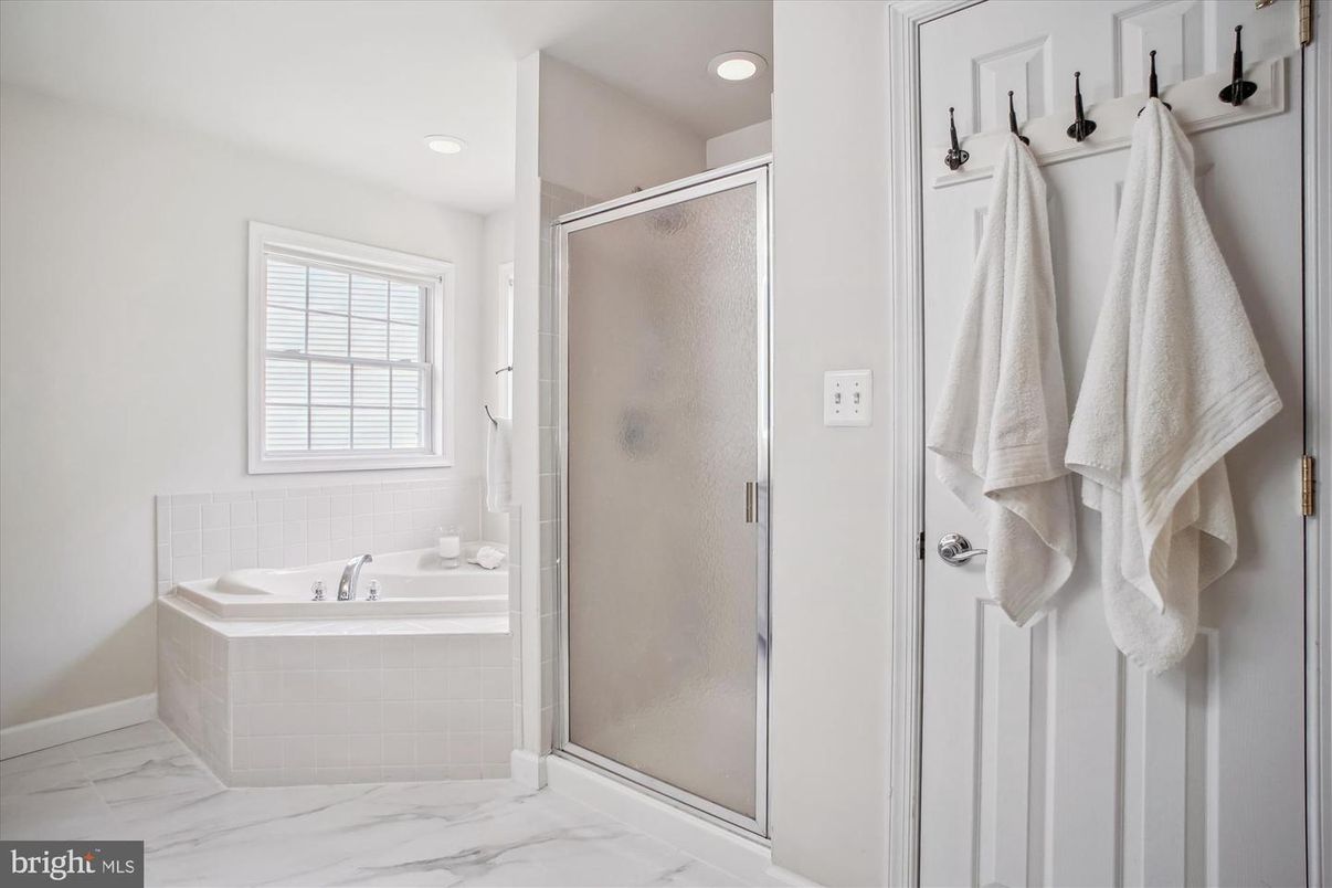 Bathroom, Glass Shower, Interior, Marble, Recessed Lighting