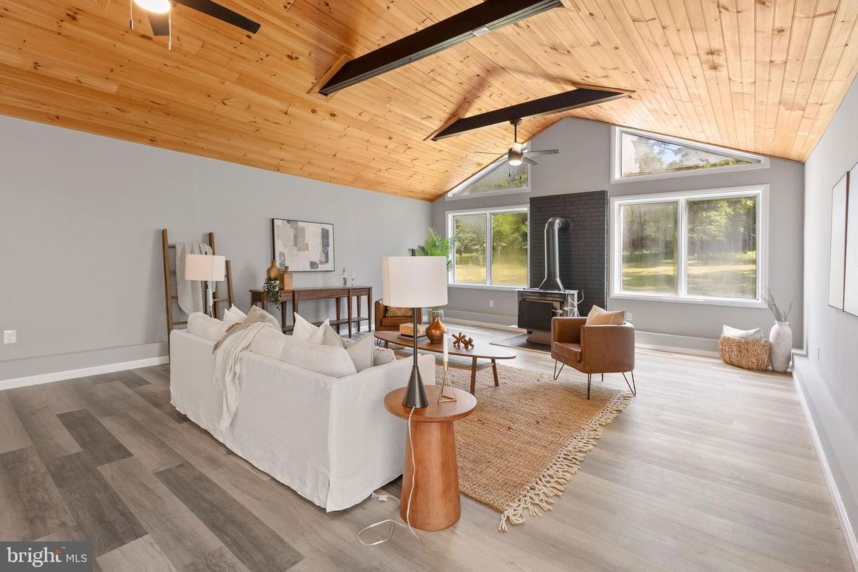 Interior, Living room, Stone Walls, Wooden Beams, Wooden Ceilings, Wood Texture Flooring