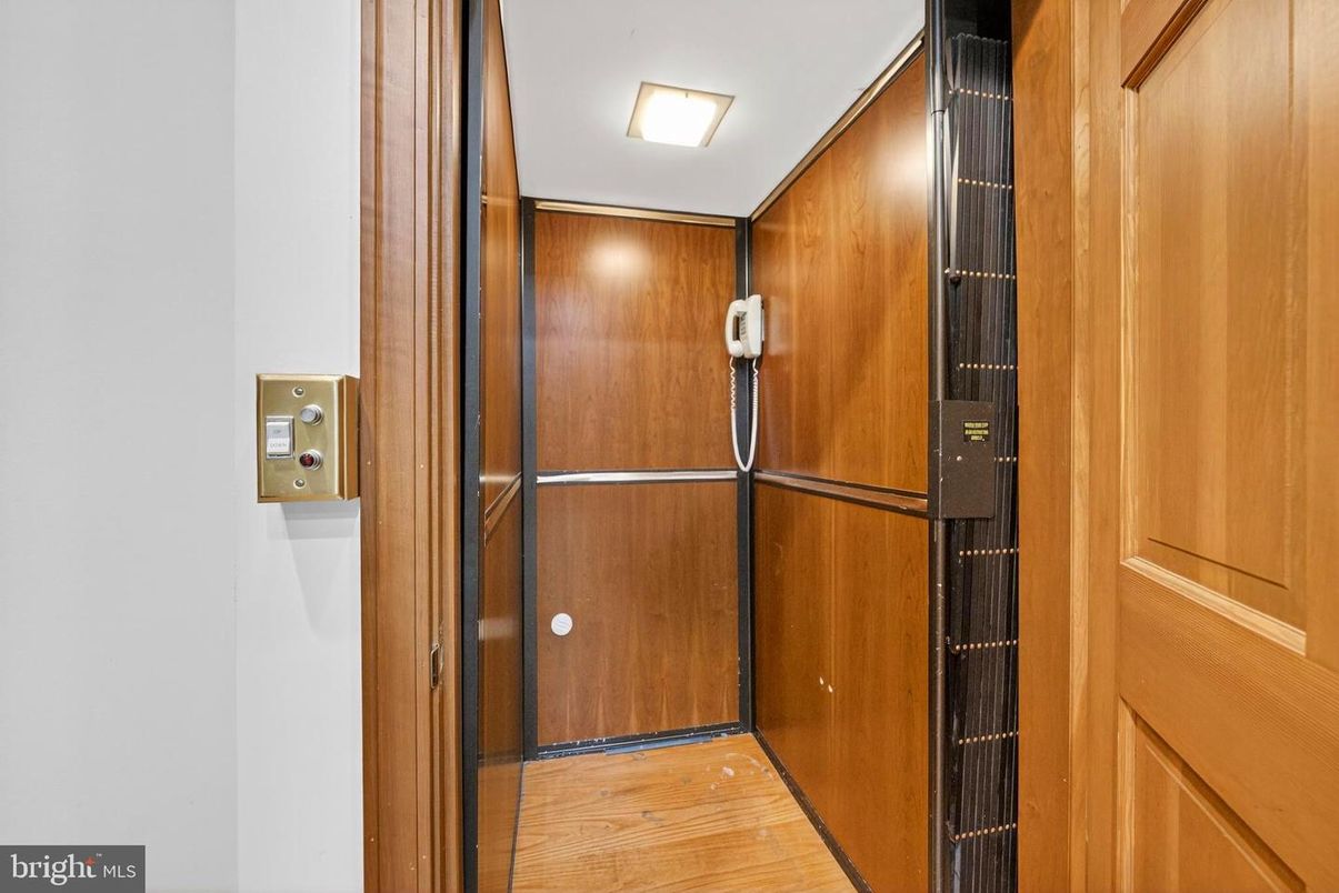 Elevator, Interior, Wood Texture Flooring, Wooden Walls