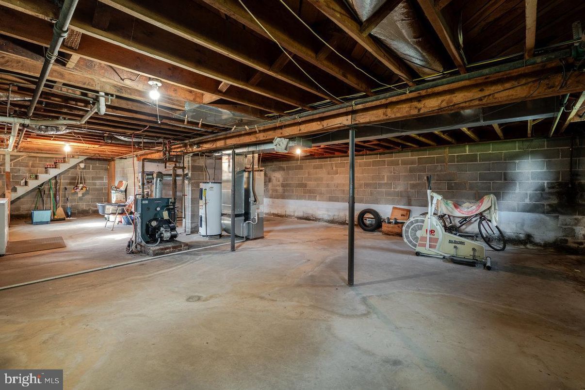 Fitness Equipment, Interior, Stone Walls, Wooden Beams