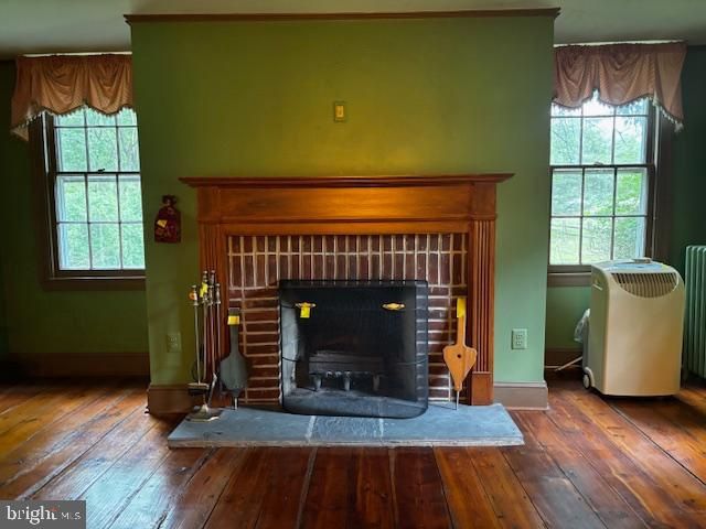 Fireplace, Interior, Wood Texture Flooring