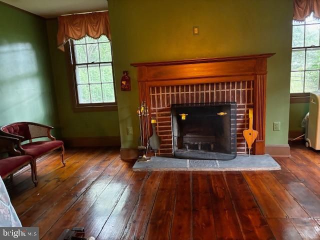 Fireplace, Interior, Wood Texture Flooring