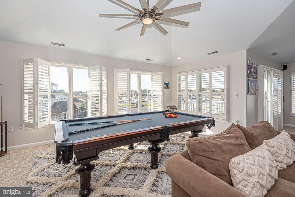 Billiard Table, Game Room, Interior, Living room, Recessed Lighting