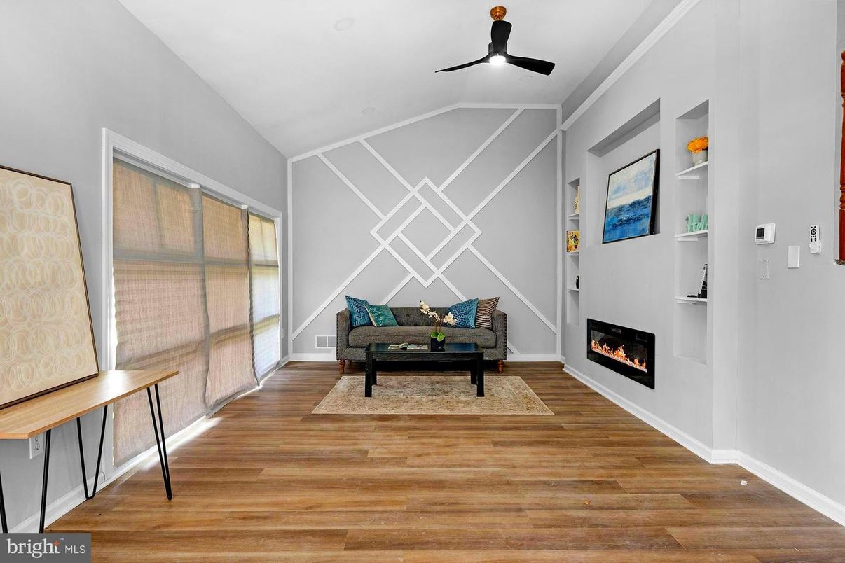 Fireplace, Interior, Wood Texture Flooring