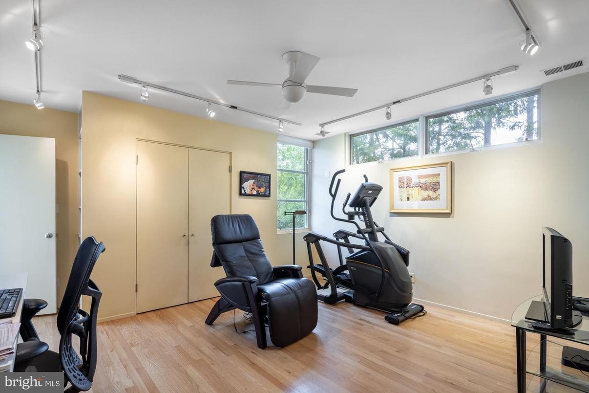 Fitness Equipment, Interior, Wood Texture Flooring