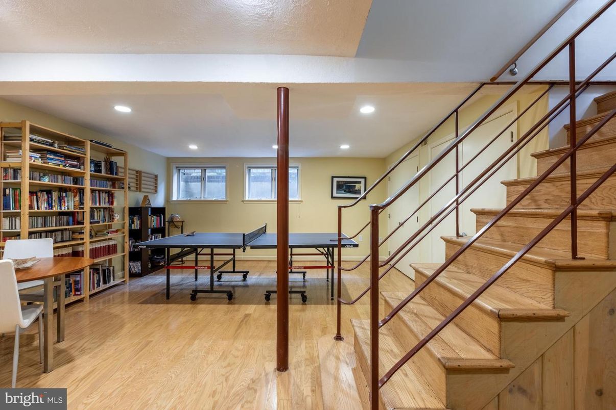 Game Room, Interior, Recessed Lighting, Wood Texture Flooring