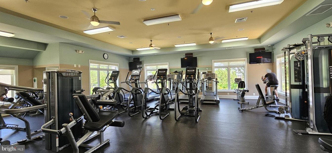 Fitness Equipment, Gym, Interior, Recessed Lighting