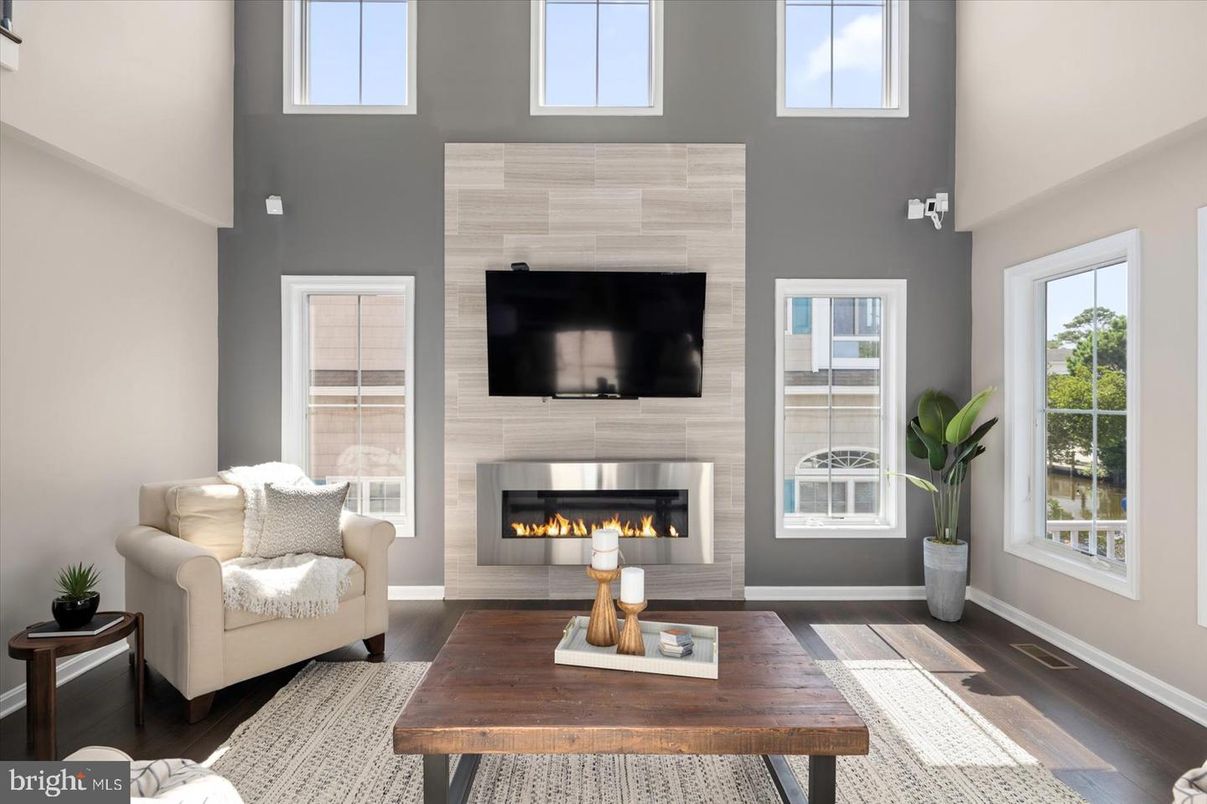 Fireplace, Interior, Living room, Wood Texture Flooring