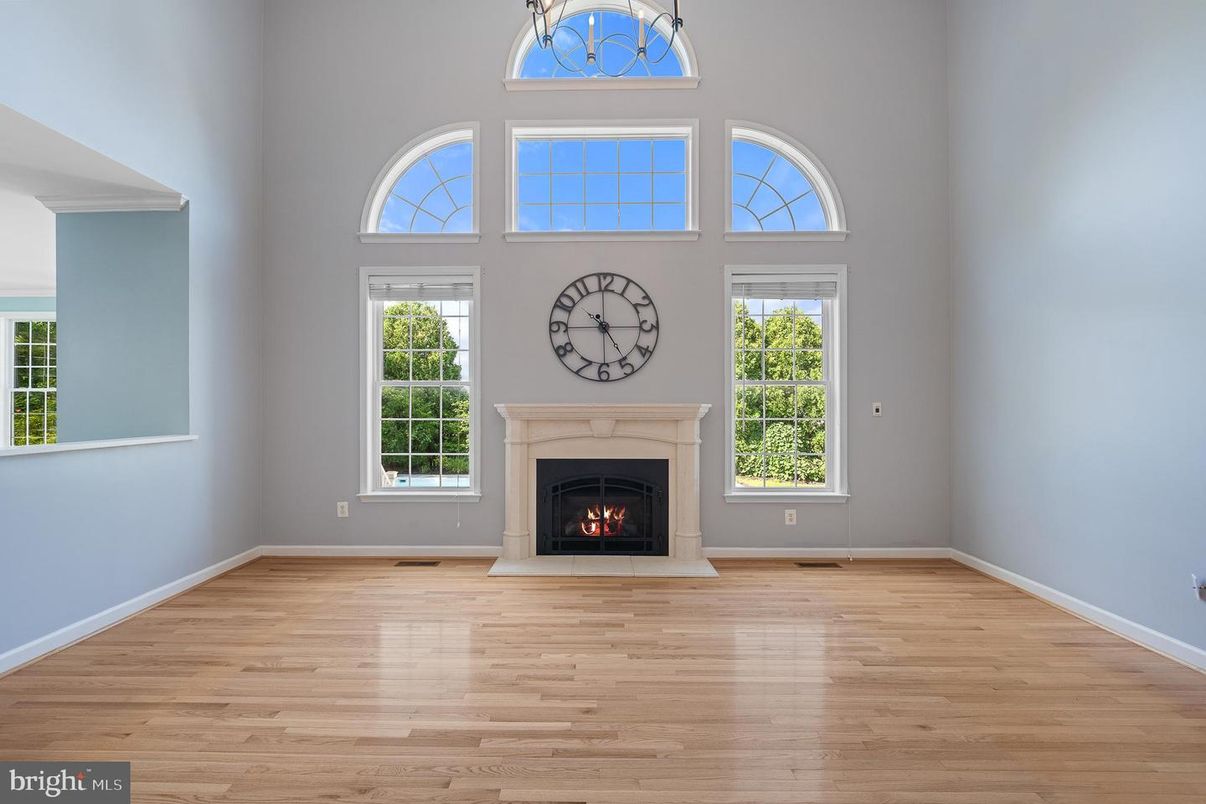Empty room, Fireplace, Interior, Wood Texture Flooring