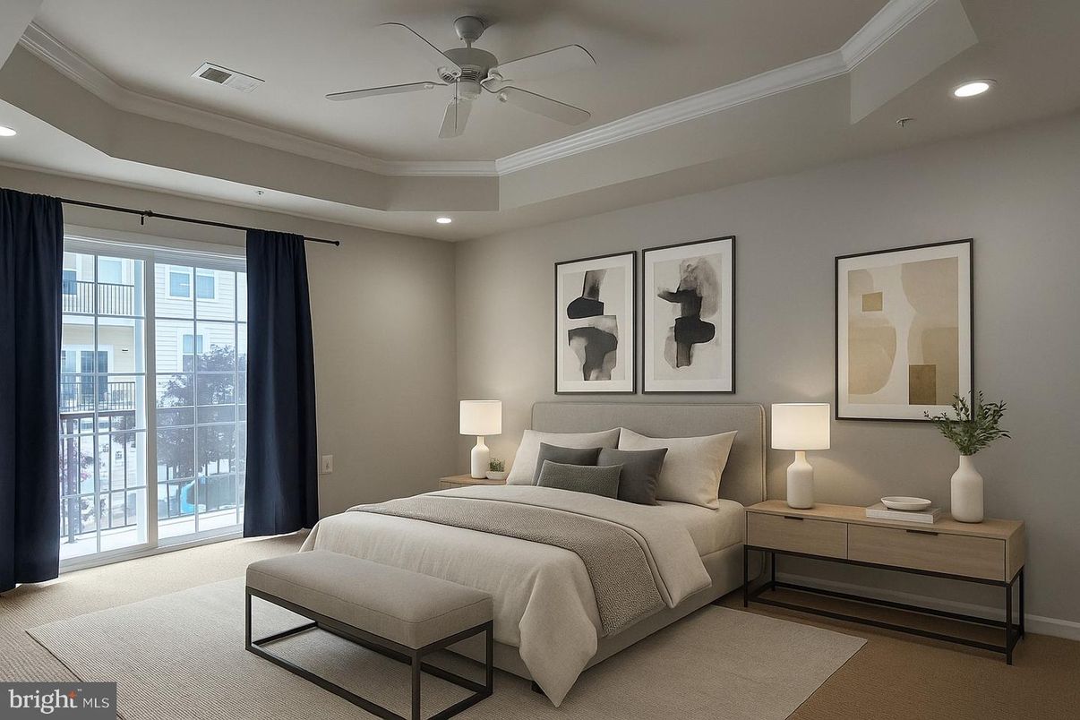 Bedroom, Interior, Recessed Lighting