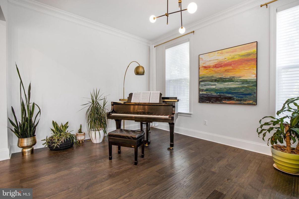 Interior, Pendant Lights, Piano, Wood Texture Flooring