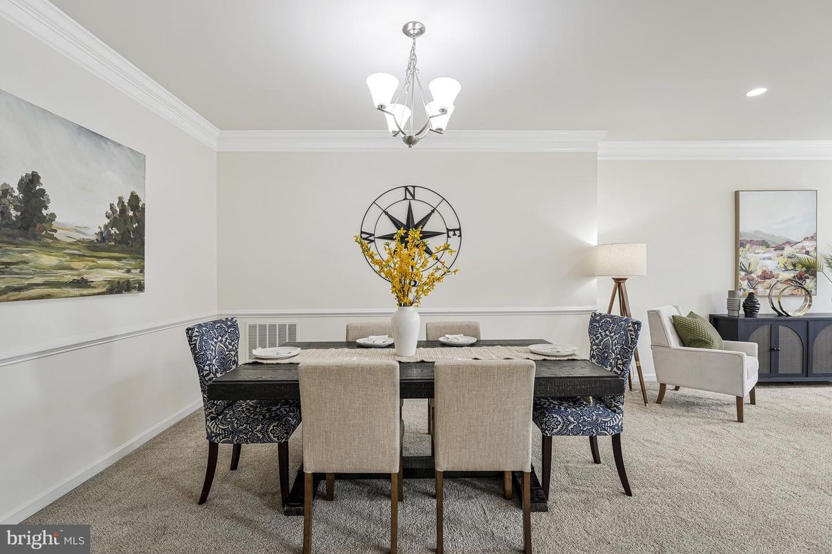 Chandelier, Dining room, Interior, Recessed Lighting