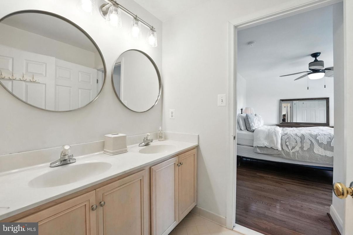 Bathroom, Bedroom, Dual Sink Vanities, Interior, Wood Texture Flooring