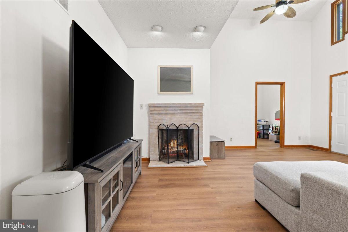 Fireplace, Interior, Wood Texture Flooring