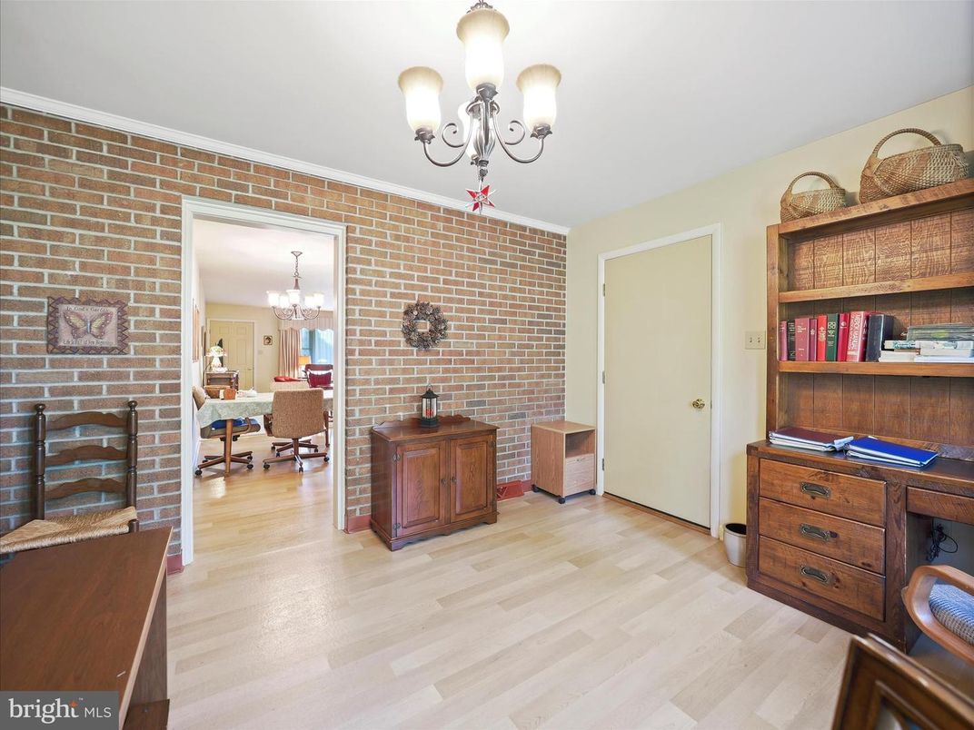 Chandelier, Dining room, Interior, Stone Walls, Wood Texture Flooring