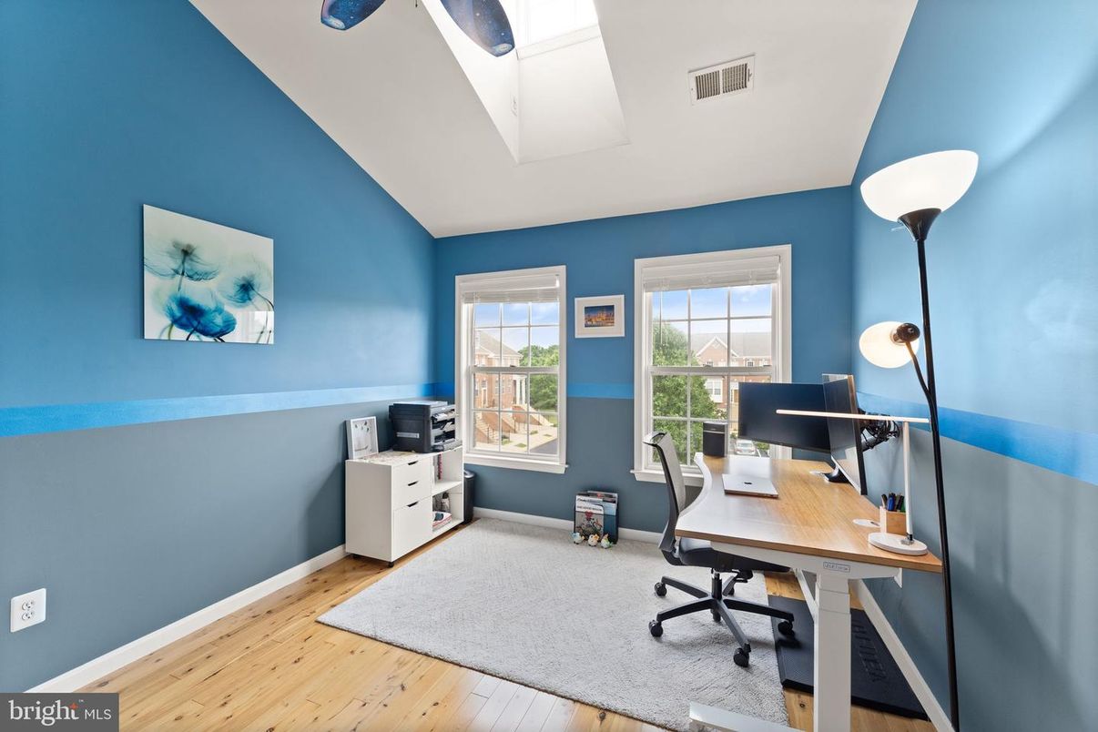 Home Office, Interior, Wood Texture Flooring