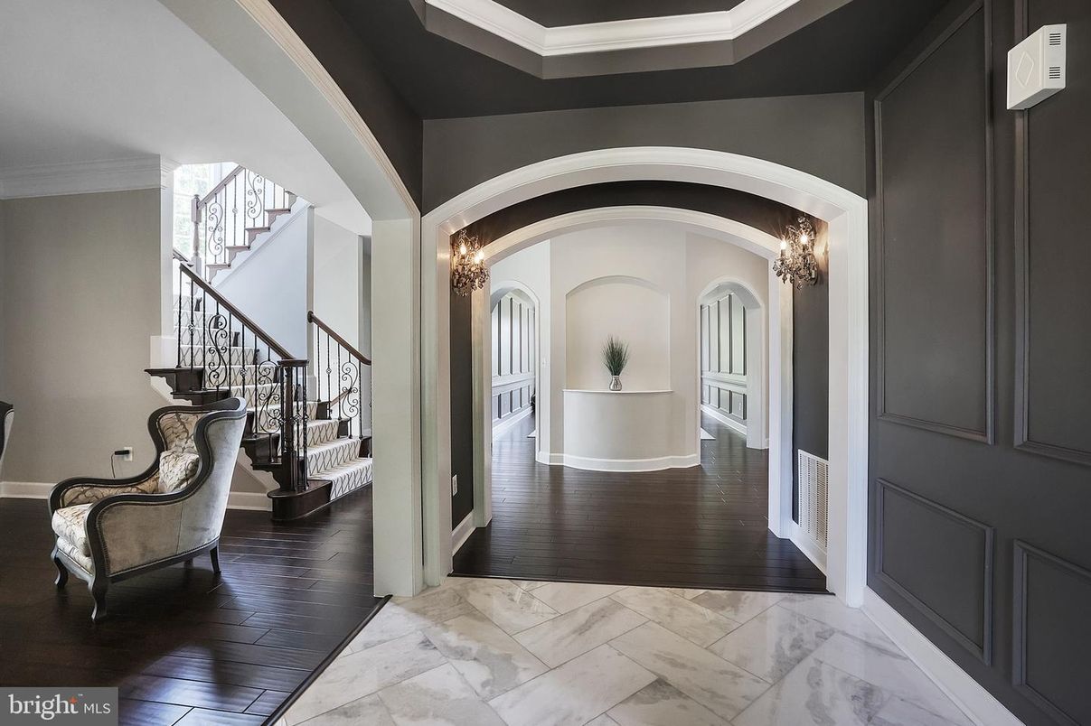 Chandelier, Interior, Marble, Wood Texture Flooring