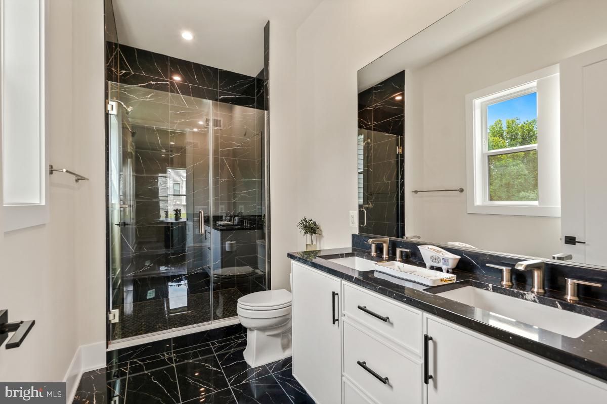 Bathroom, Glass Shower, Interior, Marble, Marble Walls, Recessed Lighting