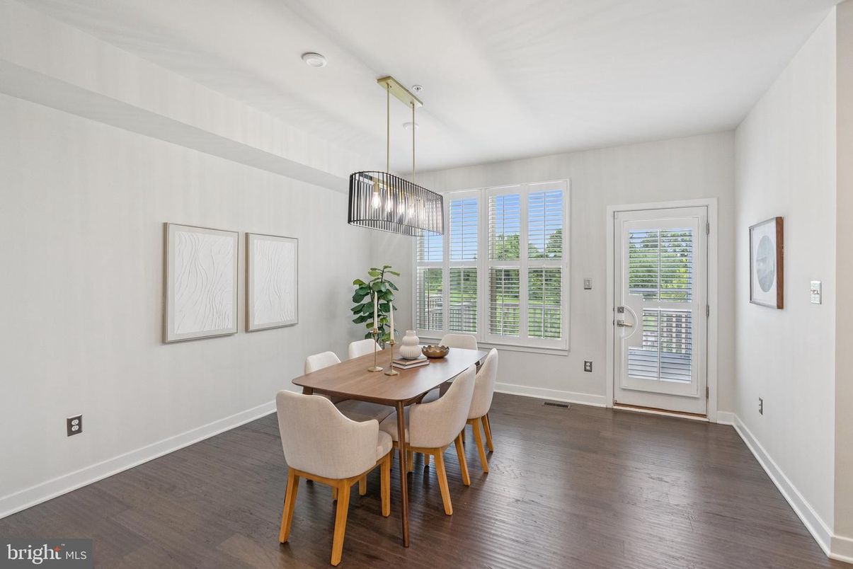 Chandelier, Dining room, Interior, Pendant Lights, Wood Texture Flooring