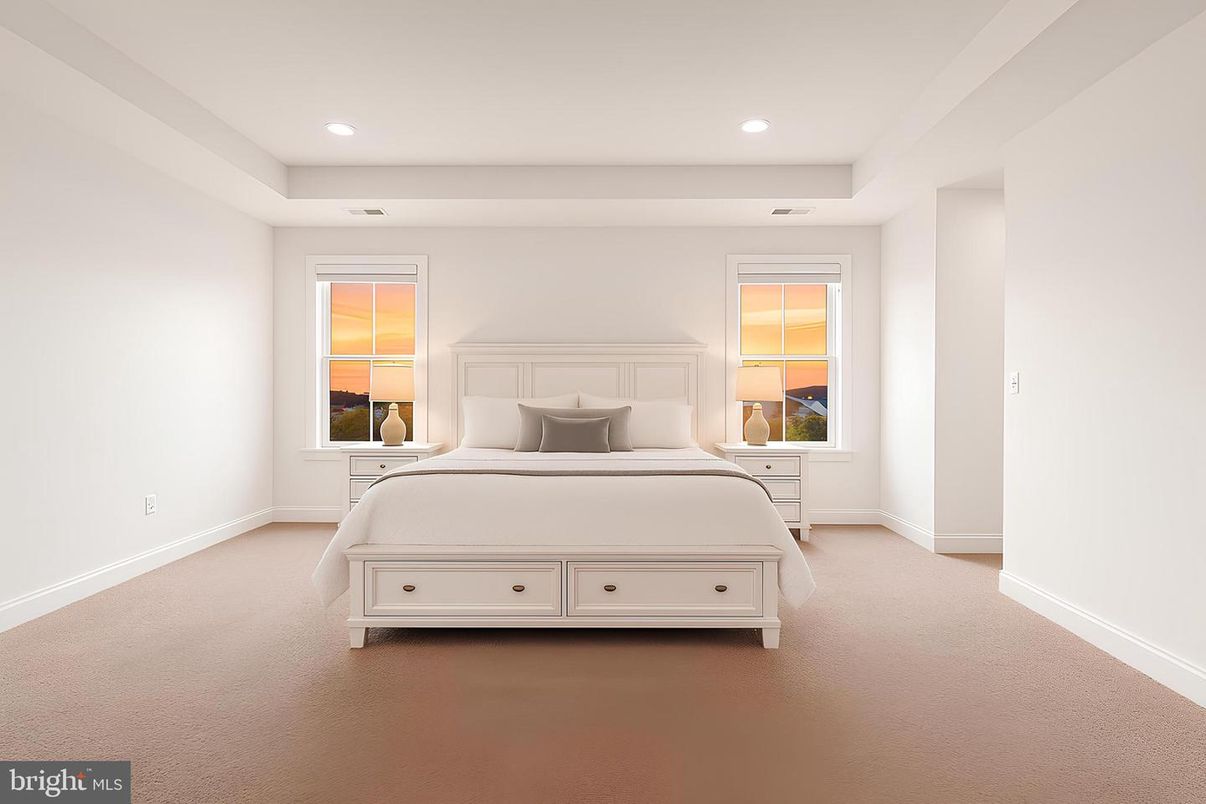 Bedroom, Interior, Recessed Lighting