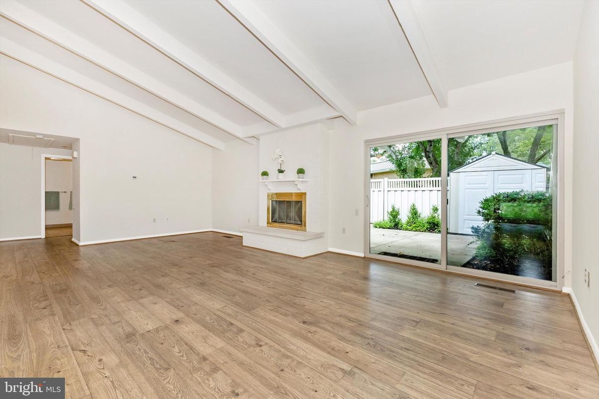 Empty room, Fireplace, Interior, Wood Texture Flooring
