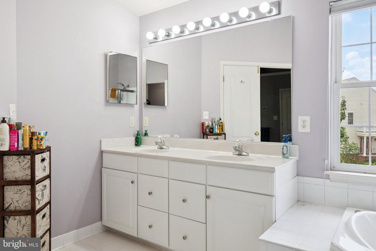 Bathroom, Dual Sink Vanities, Interior, Tile Countertops