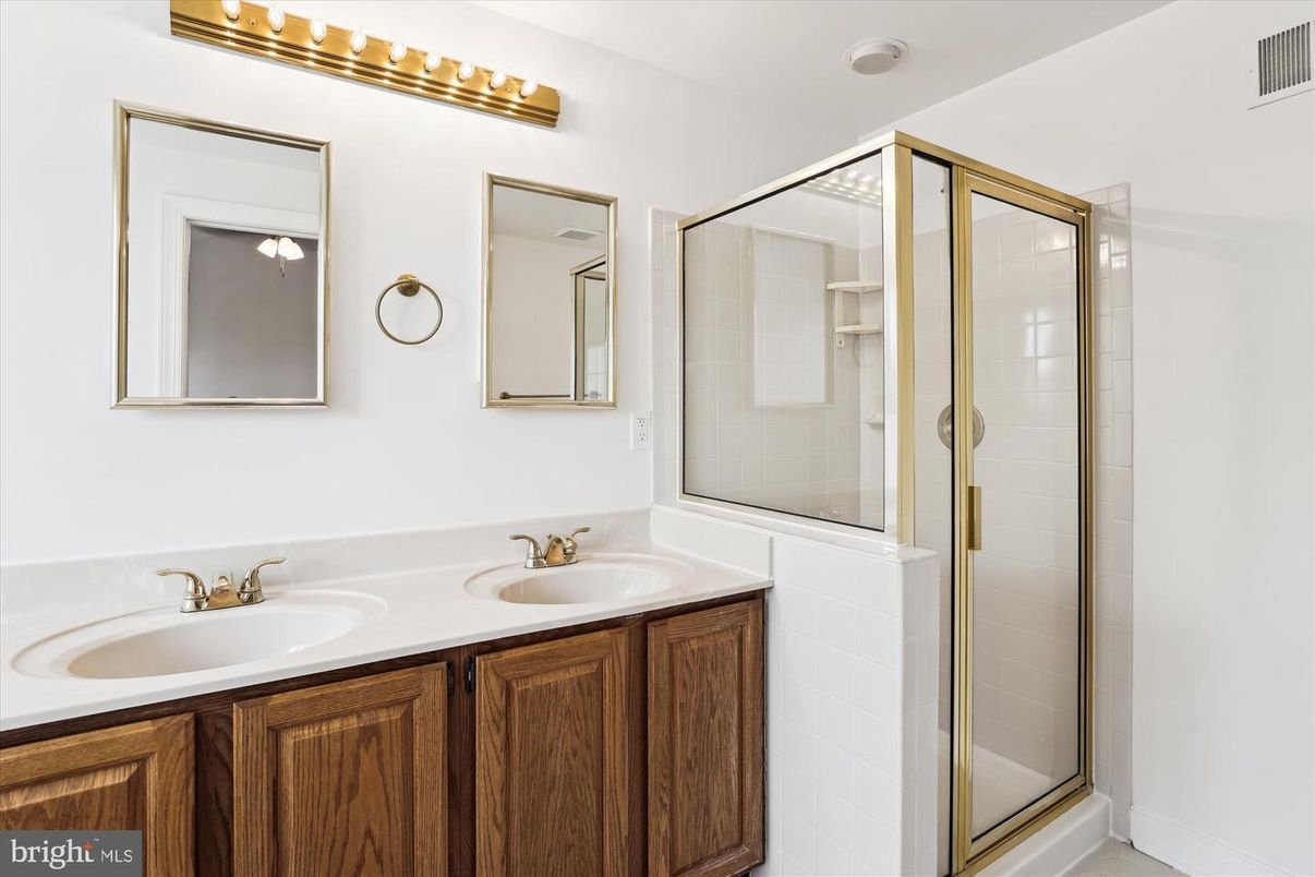 Bathroom, Dual Sink Vanities, Glass Shower, Interior