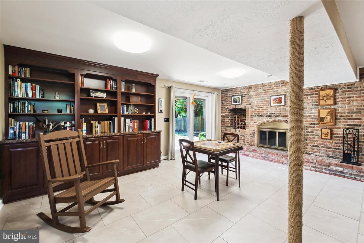 Dining room, Fireplace, Interior, Stone Walls