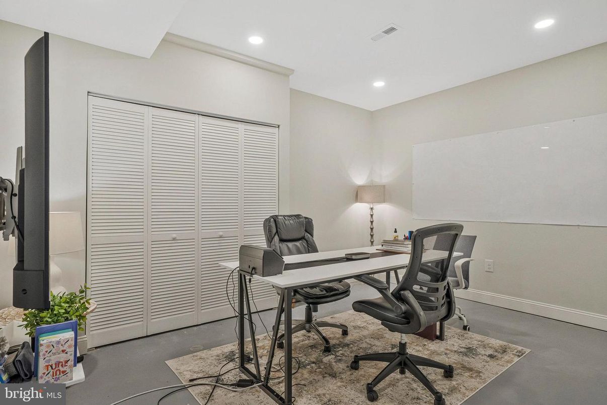 Home Office, Interior, Recessed Lighting
