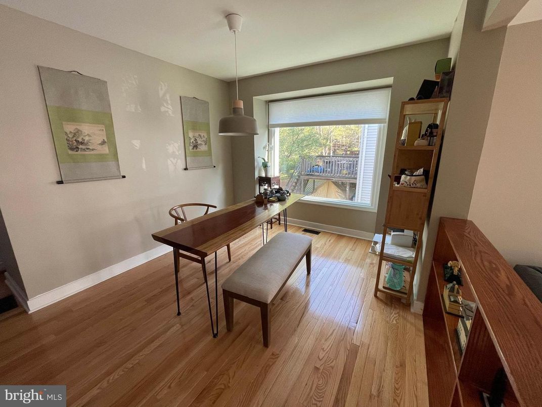 Home Office, Interior, Pendant Lights, Wood Texture Flooring