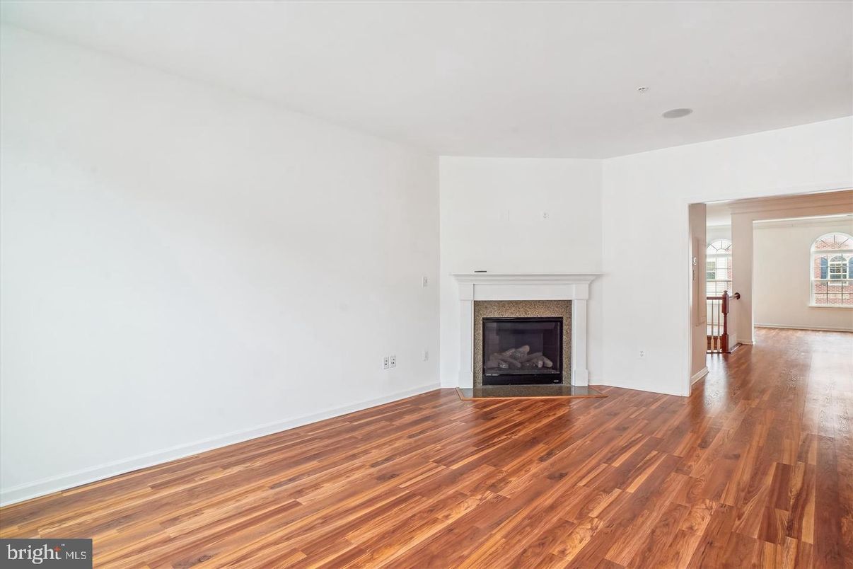 Empty room, Fireplace, Interior, Wood Texture Flooring