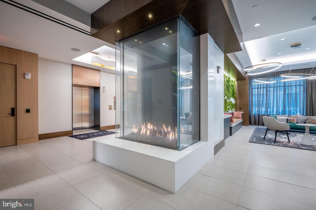 Elevator, Fireplace, Interior, Recessed Lighting