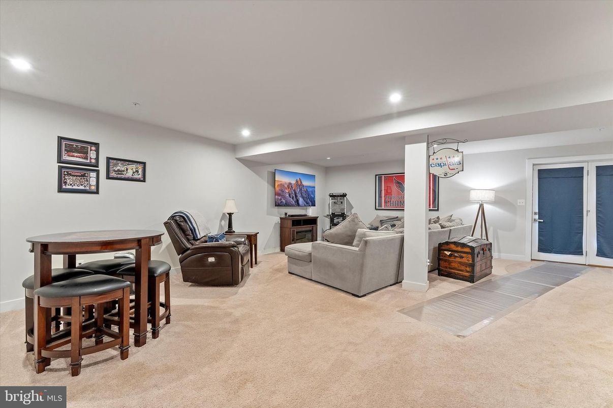 Dining room, Fireplace, Interior, Living room, Recessed Lighting