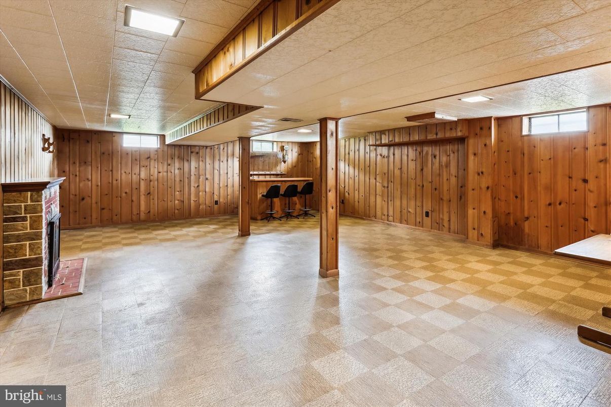 Fireplace, Interior, Recessed Lighting, Wooden Walls
