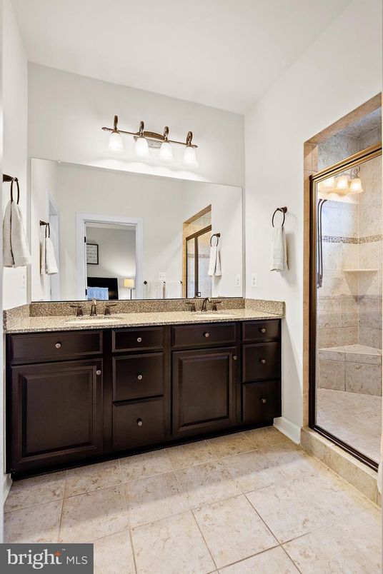 Bathroom, Dual Sink Vanities, Glass Shower, Interior