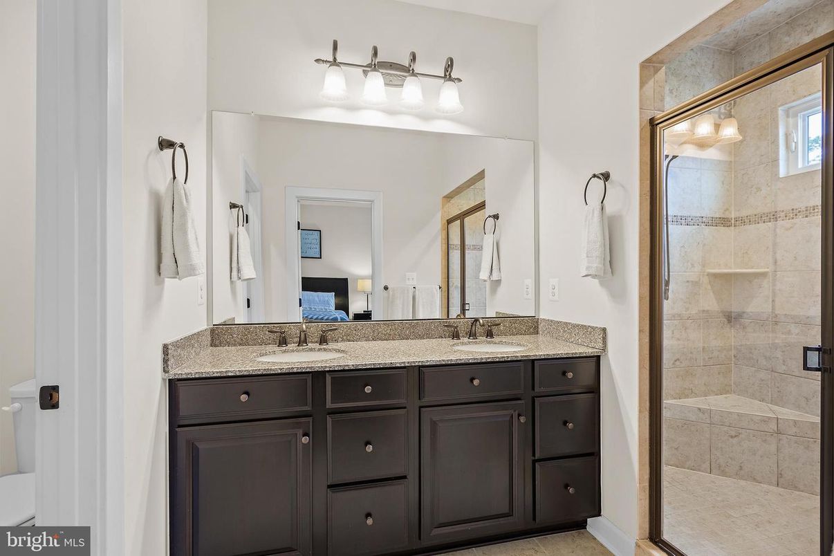 Bathroom, Dual Sink Vanities, Glass Shower, Interior