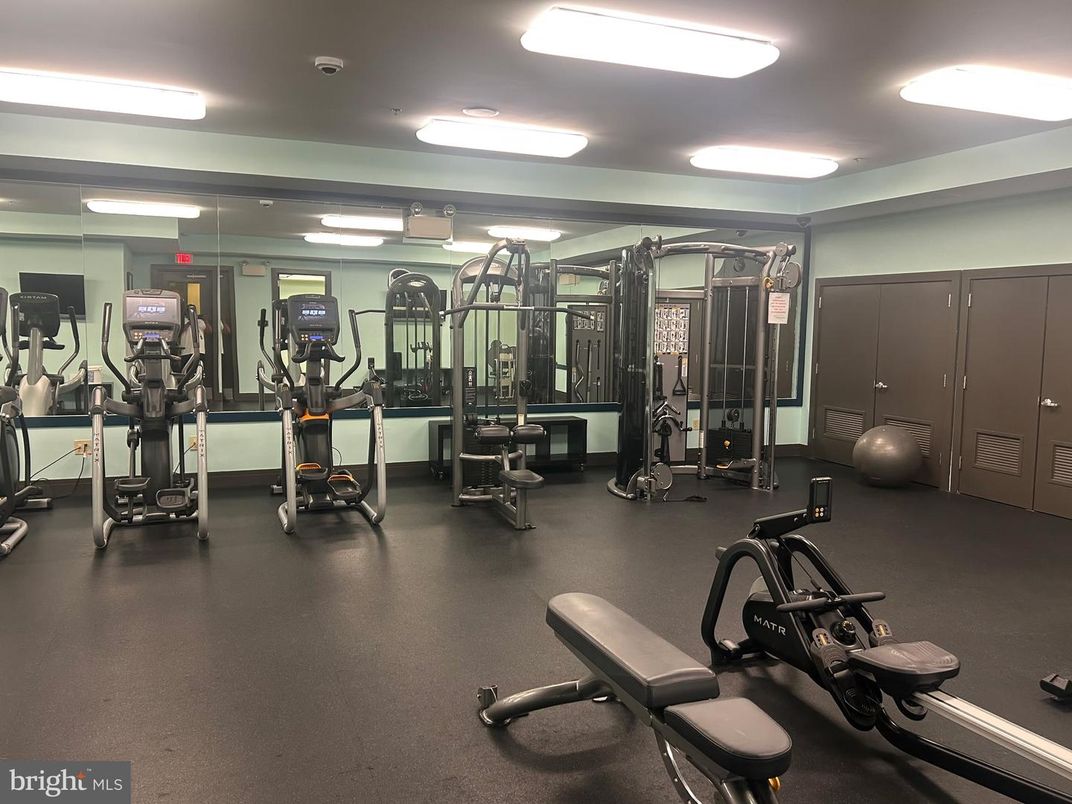 Fitness Equipment, Gym, Interior, Recessed Lighting