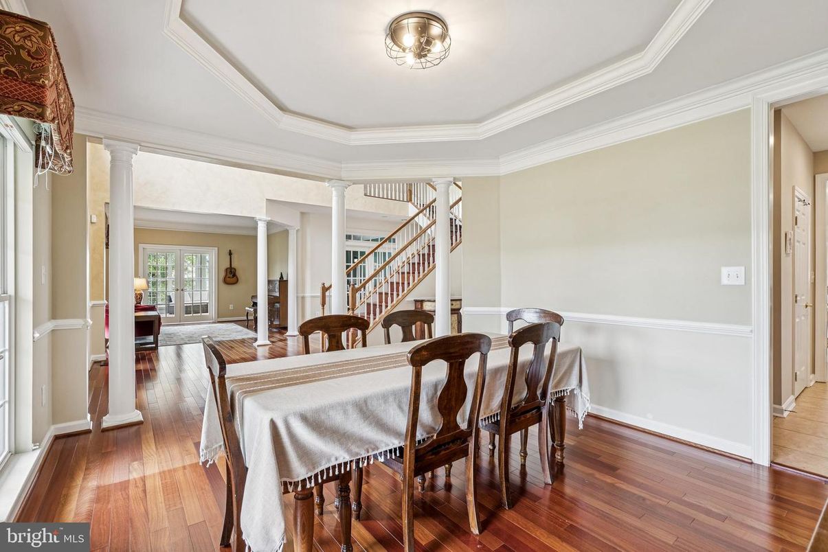 Dining room, Interior, Wood Texture Flooring