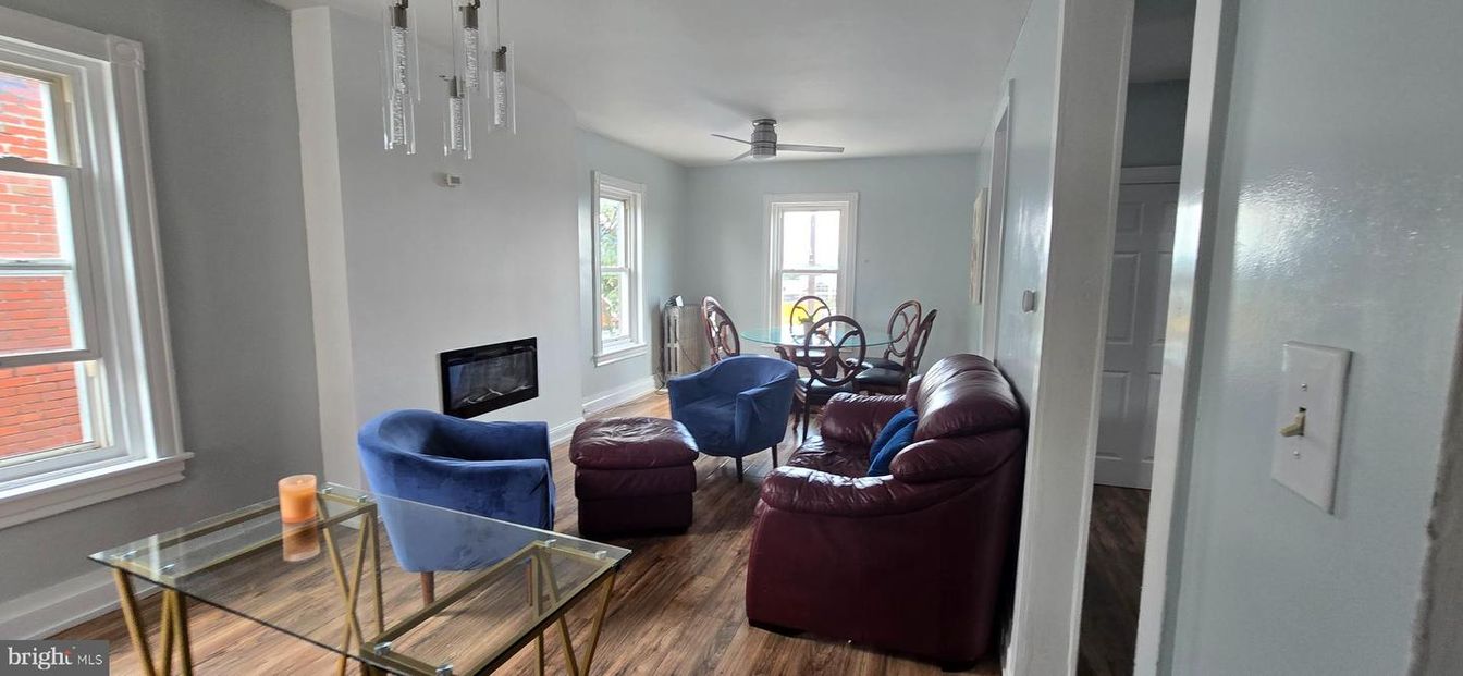 Dining room, Fireplace, Interior, Living room, Wood Texture Flooring