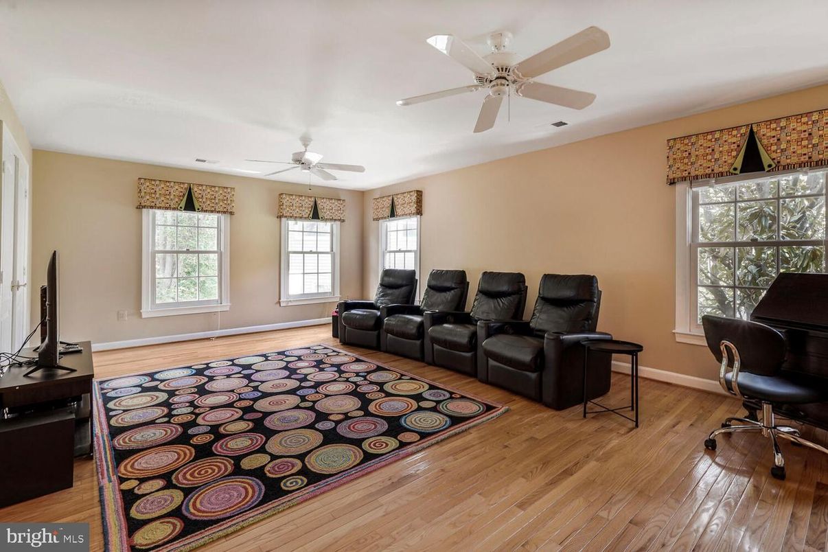 Home Theatre Room, Interior, Wood Texture Flooring