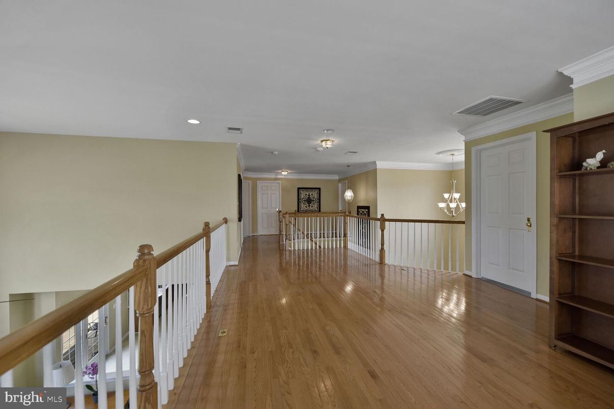 Chandelier, Dining room, Empty room, Interior, Recessed Lighting, Wood Texture Flooring