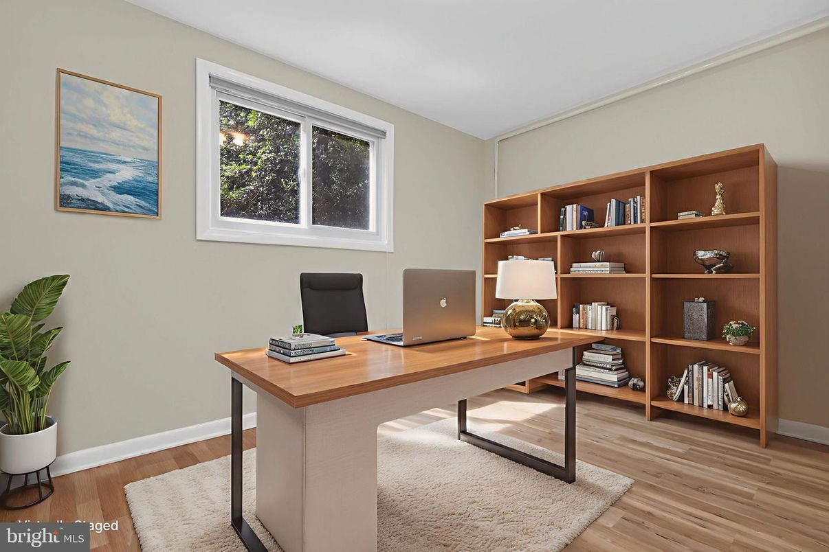 Home Office, Interior, Wood Texture Flooring