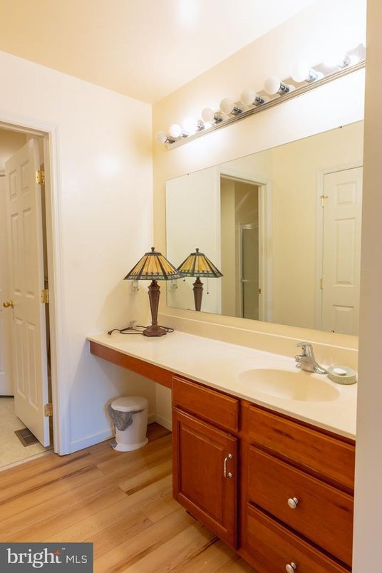 Bathroom, Dual Sink Vanities, Interior, Wood Texture Flooring