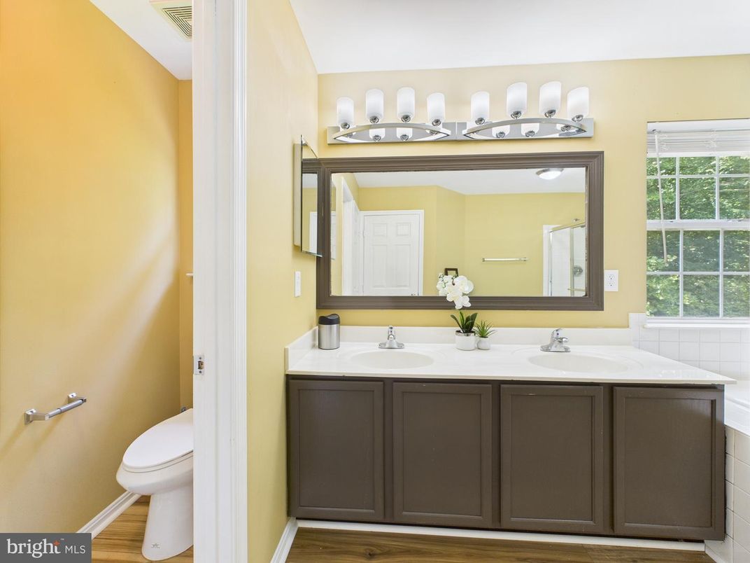 Bathroom, Dual Sink Vanities, Interior, Wood Texture Flooring