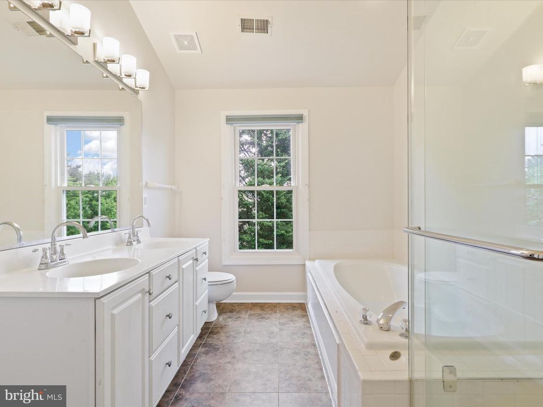 Bathroom, Dual Sink Vanities, Glass Shower, Interior