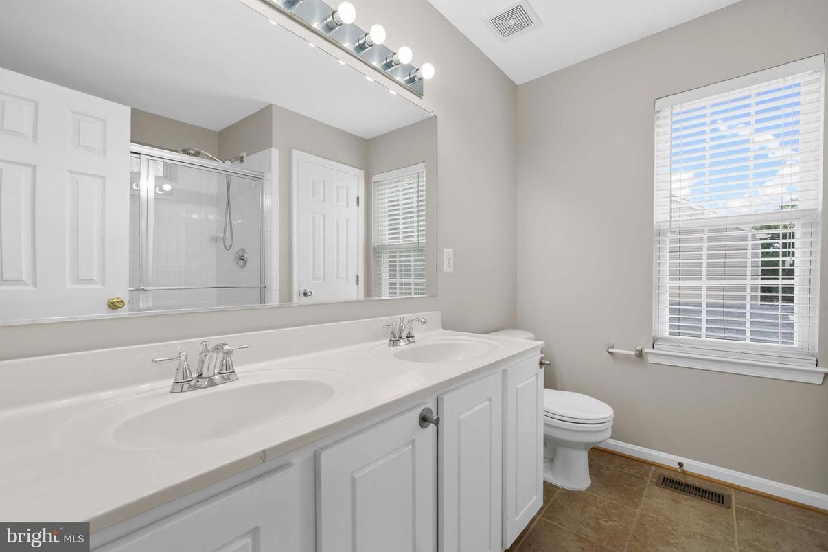 Bathroom, Dual Sink Vanities, Glass Shower, Interior