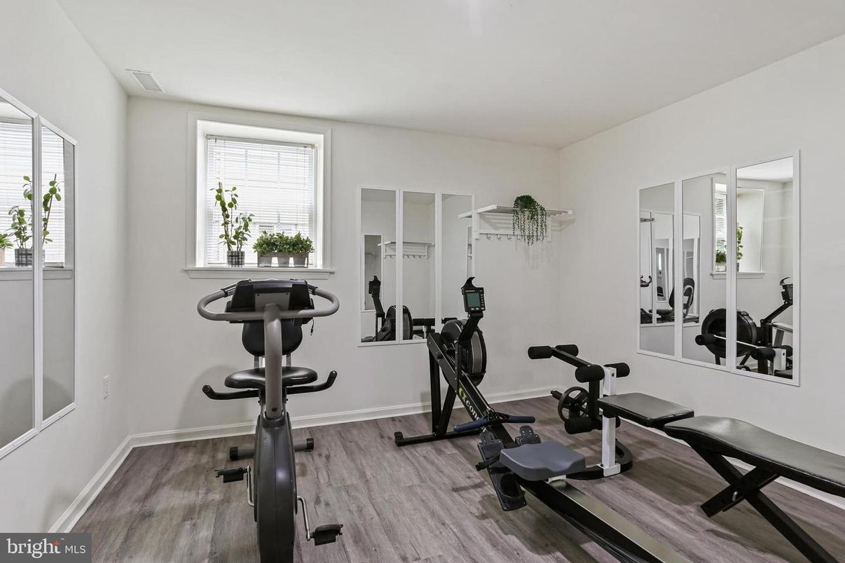 Fitness Equipment, Interior, Wood Texture Flooring