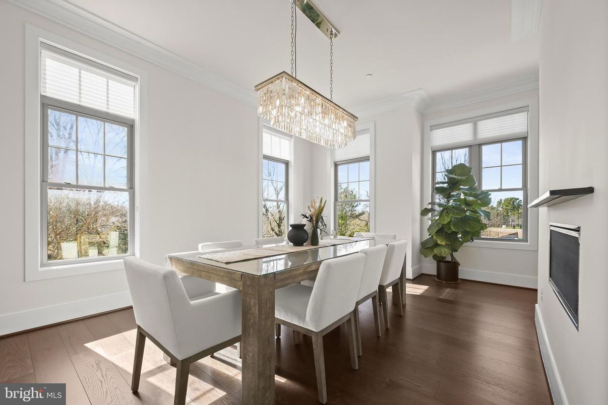Chandelier, Dining room, Interior, Wood Texture Flooring