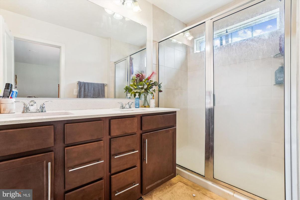 Bathroom, Dual Sink Vanities, Glass Shower, Interior