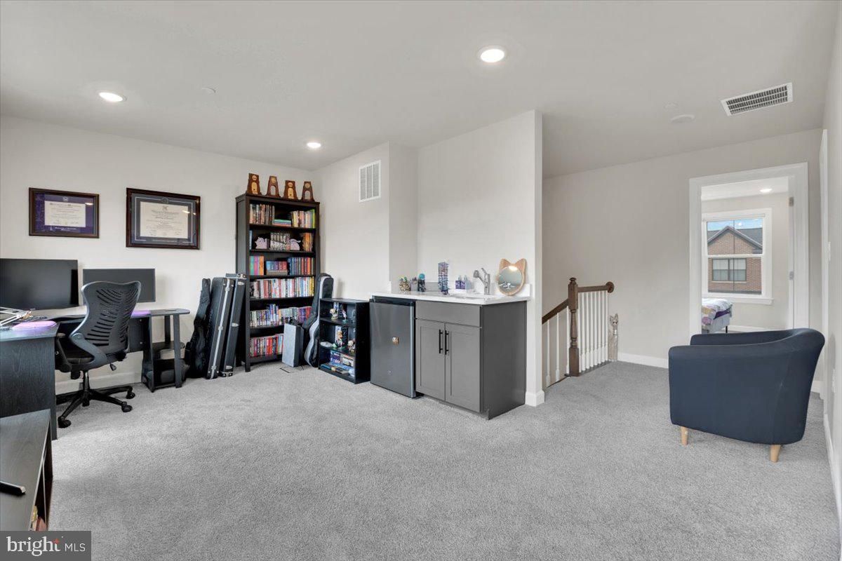Home Office, Interior, Recessed Lighting